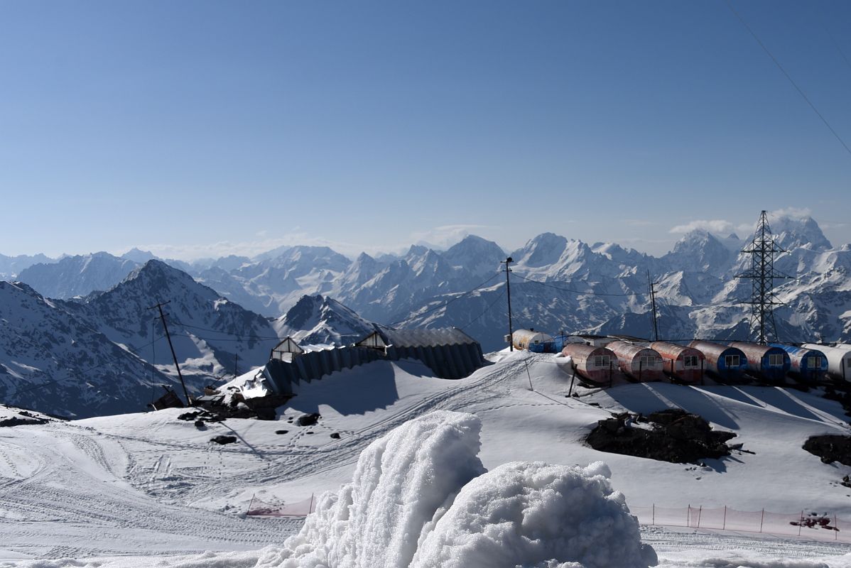 13A Mounts Ullukara, Kavakaza, Chatyntau and Ushba Above The Barrels From Garabashi Camp Early Morning To Climb Mount Elbrus